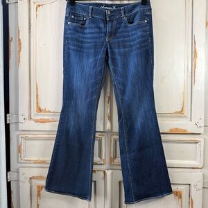American Eagle Outfitters Dark Blue Wide Leg Jeans